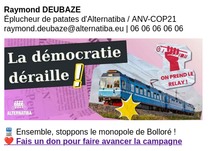 Aperçu de signature : Campagne « On prend le Relay »