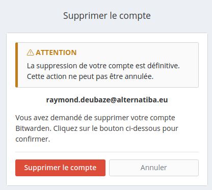 Supprimer son compte