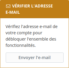 Vérifier l'adresse e-mail